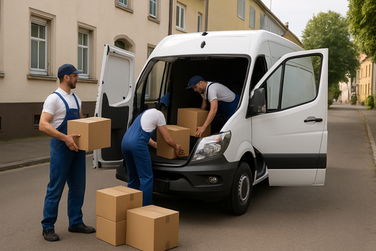 Umzugshelfer beim Möbeltransport in Saarbrücken